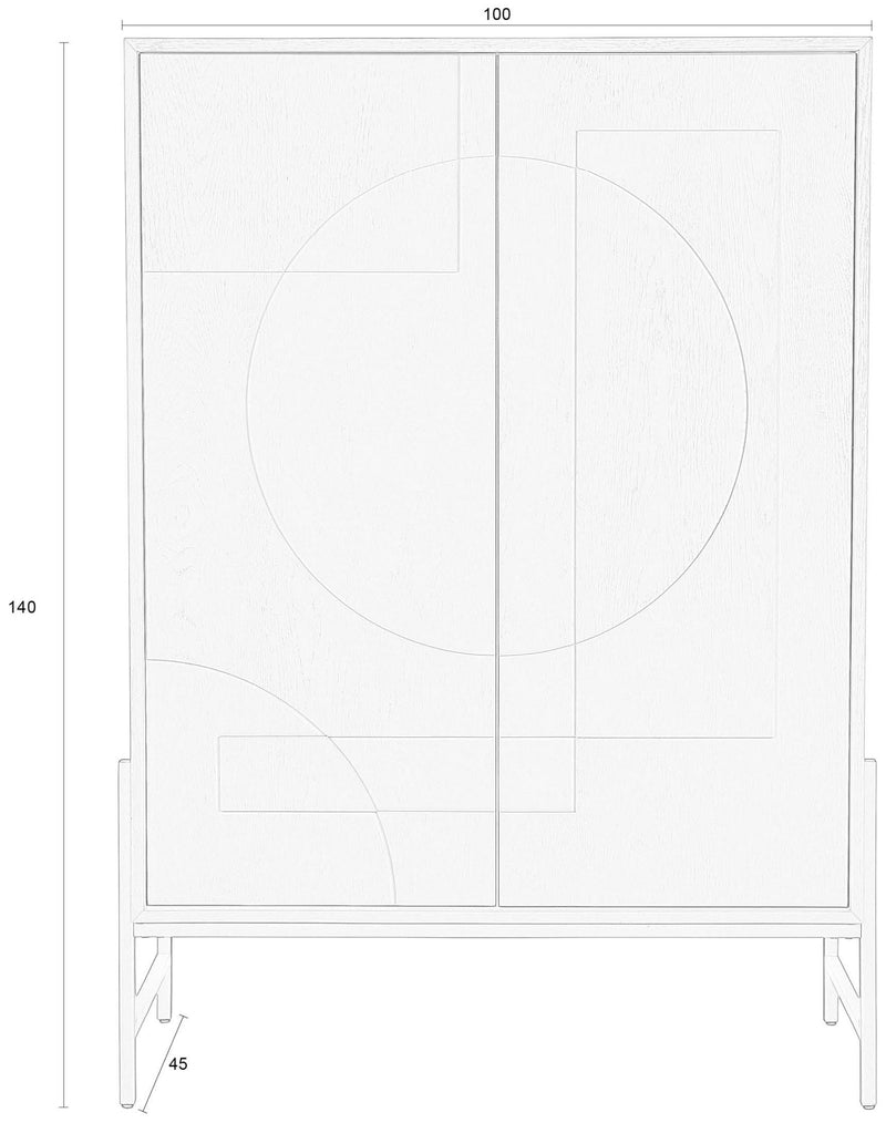 ZUIVER Schrank Faces aus Eiche – Design-Highlight mit 3D-Front