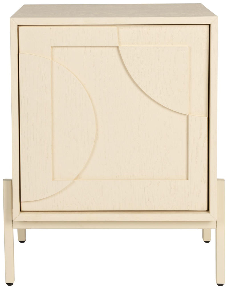 ZUIVER Beistelltisch FACES – Massivholz & 3D-Front