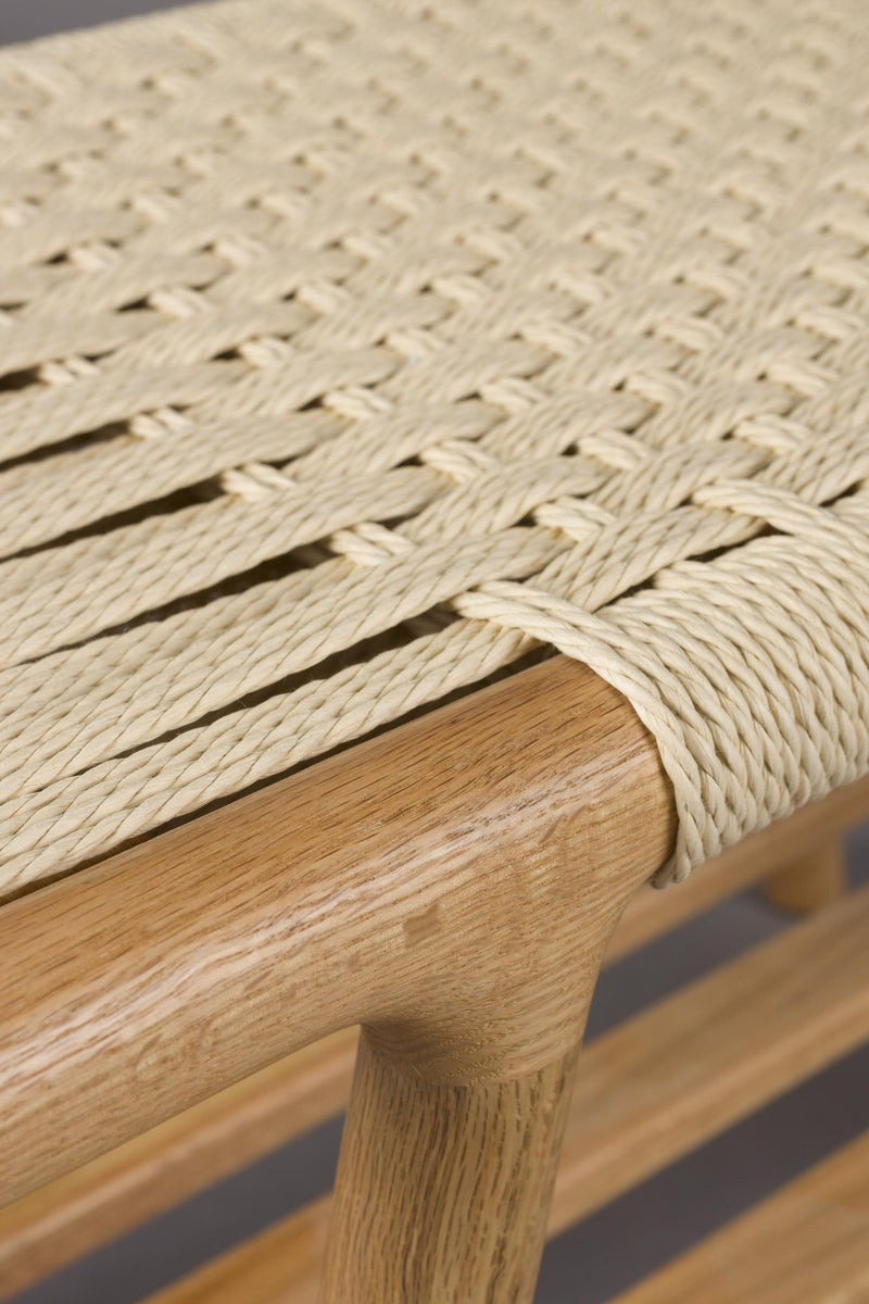 Sitzbank Kintaro aus Eiche | Japandi-Design mit Seilgeflecht