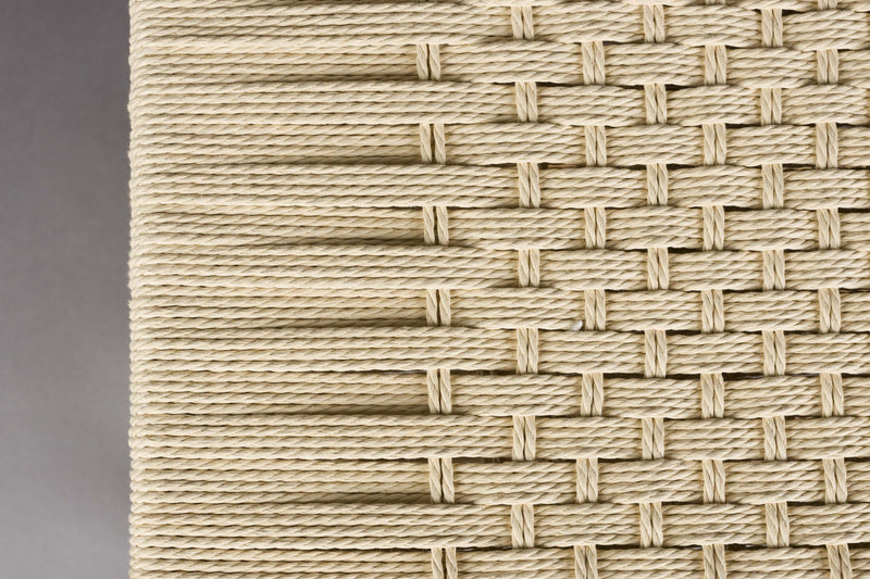 Sitzbank Hocker Kintaro aus Eiche | Japandi-Design mit Seilgeflecht