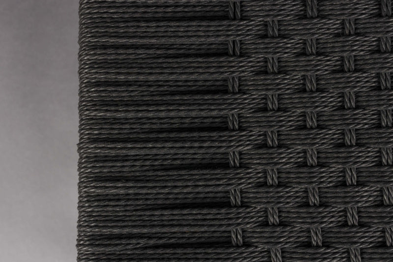 Sitzbank Hocker Kintaro Walnuss | Japandi-Design & Seilgeflecht
