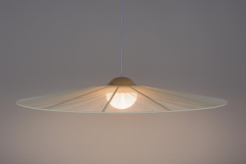 Zuiver Hängelampe Belle L Beige | Design-Leuchte mit Seil-Schirm