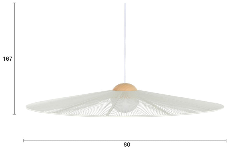 Zuiver Hängelampe Belle L Beige | Design-Leuchte mit Seil-Schirm
