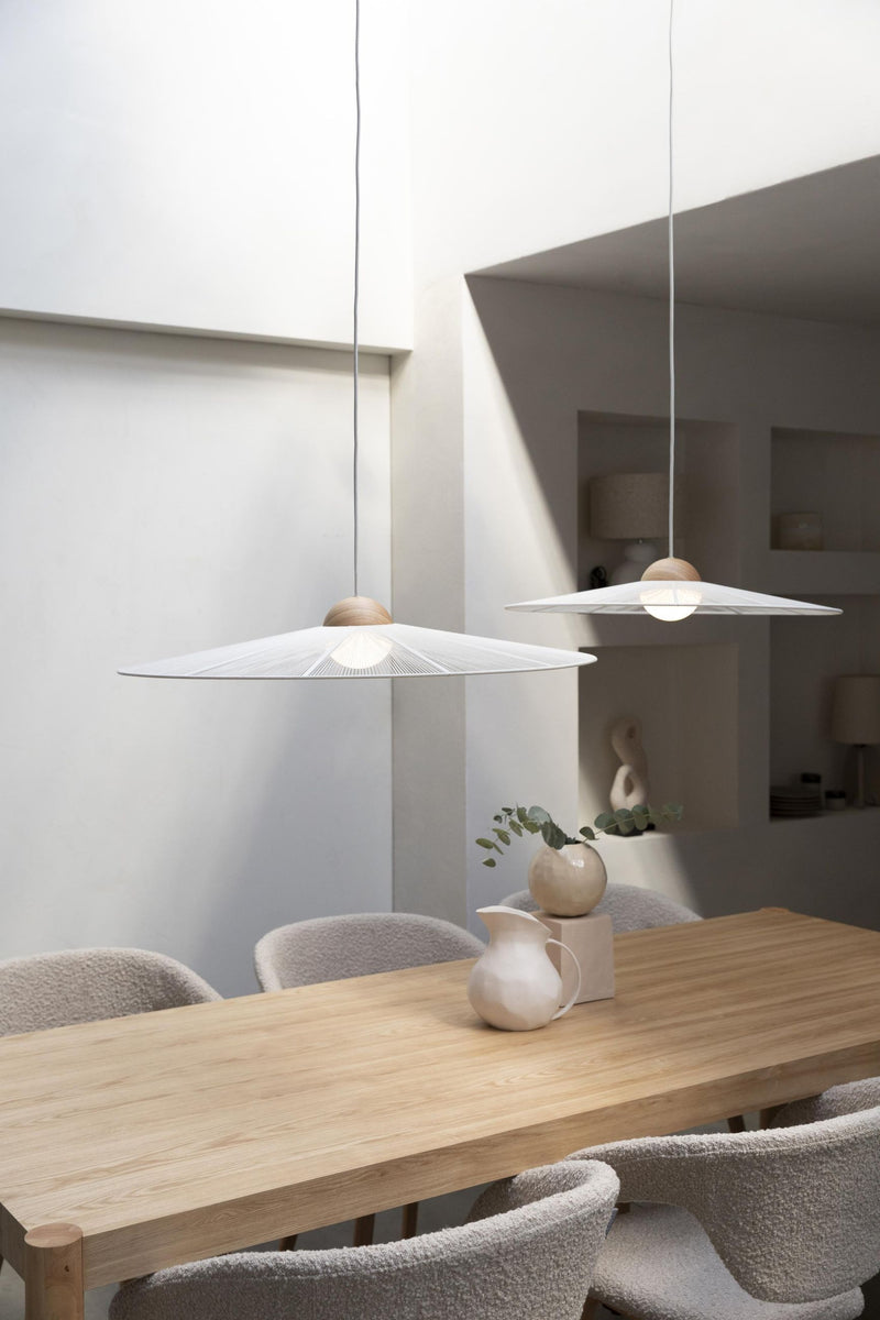 Zuiver Hängelampe Belle L Beige | Design-Leuchte mit Seil-Schirm
