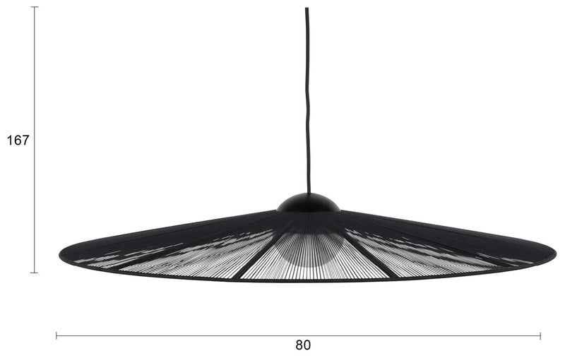 Hängelampe Belle L Schwarz | Elegantes Seil-Design von Zuiver