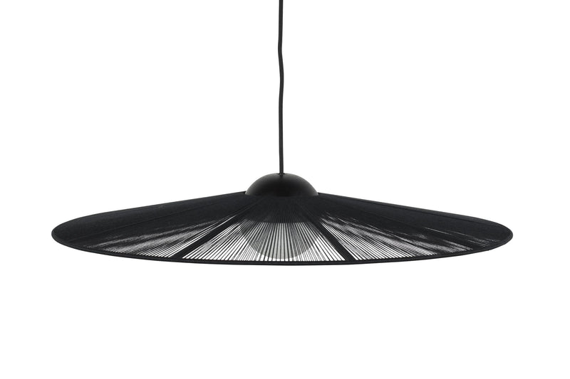 Zuiver Hängelampe Belle S Schwarz | Design-Leuchte mit Seil-Schirm