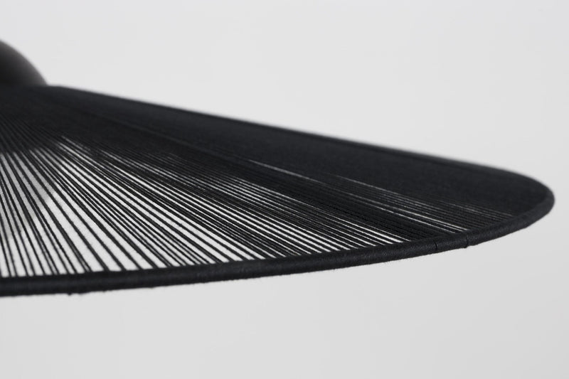 Zuiver Hängelampe Belle S Schwarz | Design-Leuchte mit Seil-Schirm