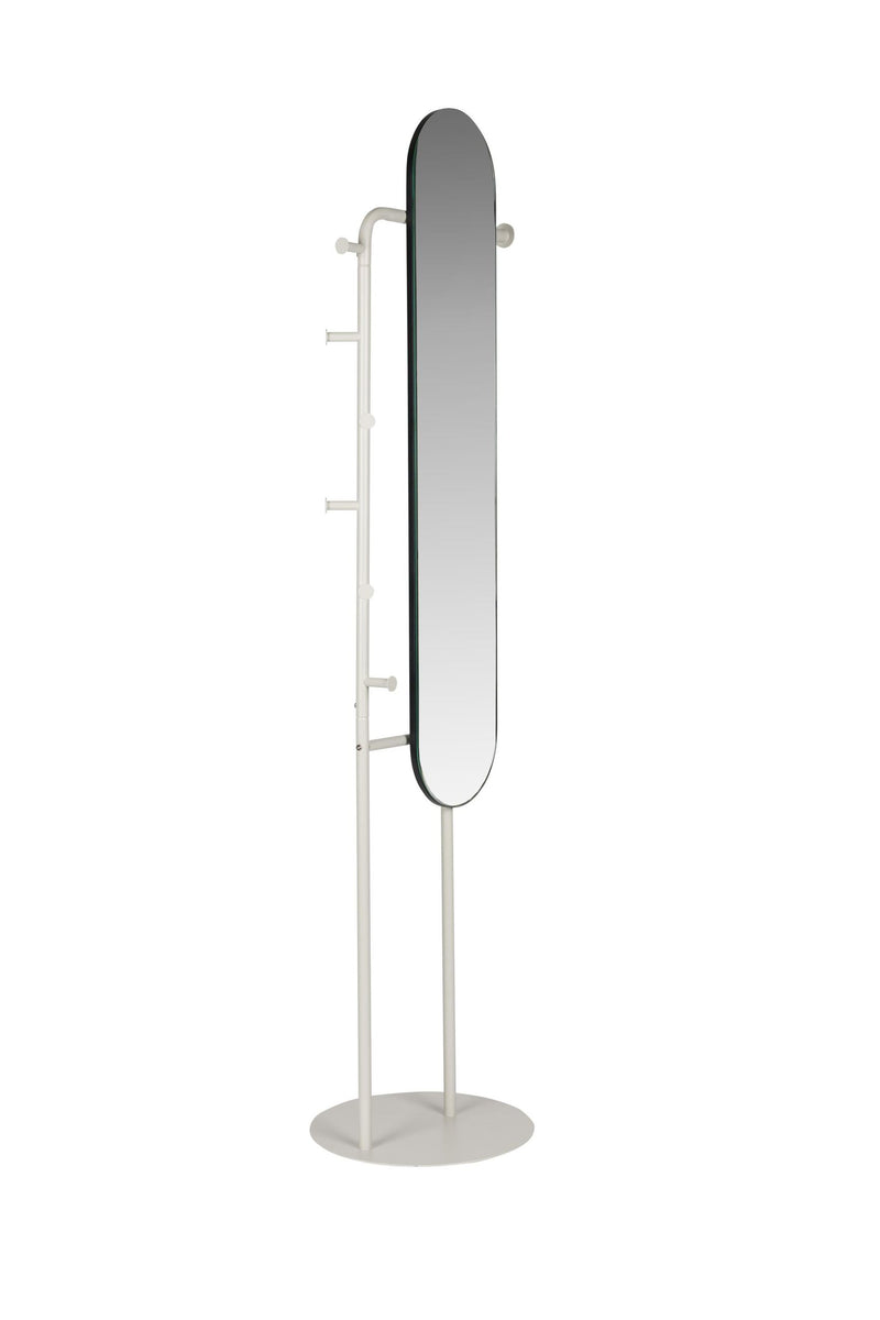 Standspiegel Vero Beige mit Garderobe | Design von Zuiver