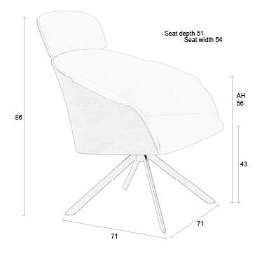 Lounge Sessel Frie | Design-Klassiker von Zuiver in Beige
