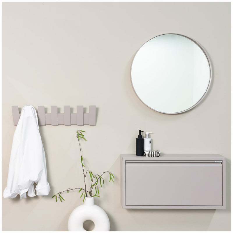 ANGLE 7 Wandgarderobe Hakenleiste, Minimalistischer Stahl, von Spinder