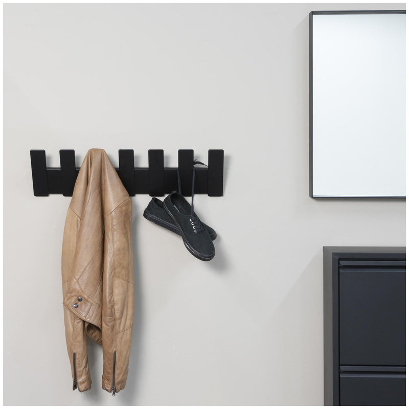 ANGLE 7 Wandgarderobe Hakenleiste, Minimalistischer Stahl, von Spinder