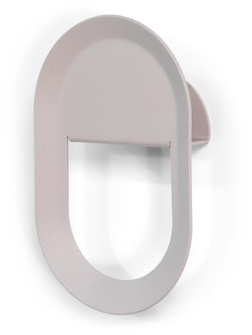 Design Garderobenhaken COUCOU mit ovalem Rahmen und integrierter Ablagefläche in Frontansicht.