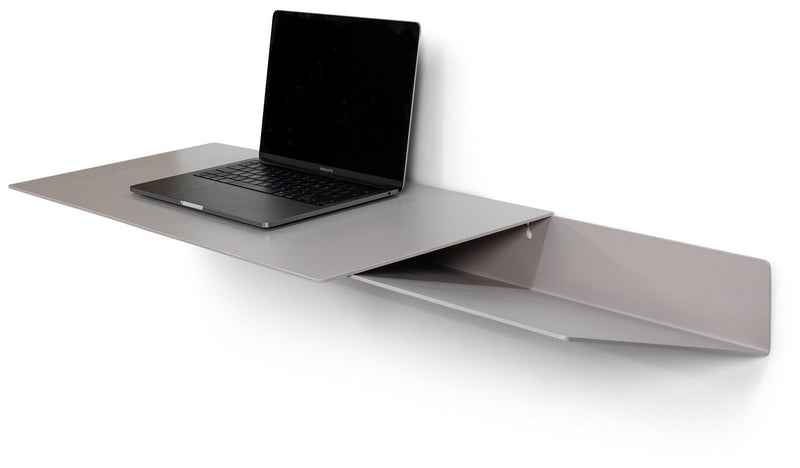 Spinder DRIFT Desk: Moderner Stahl-Schreibtisch Konsole Taupe Schwarz