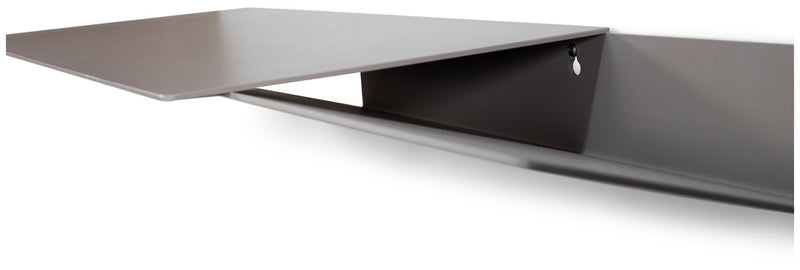 Spinder DRIFT Desk: Moderner Stahl-Schreibtisch Konsole Taupe Schwarz