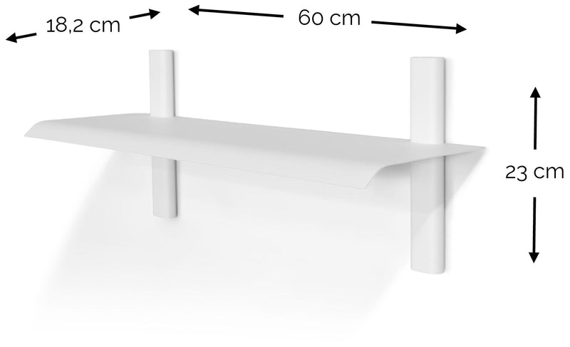 Spinder HOLA 2 Stahl Wandregal mit gebogener Ablage in vielen Farben
