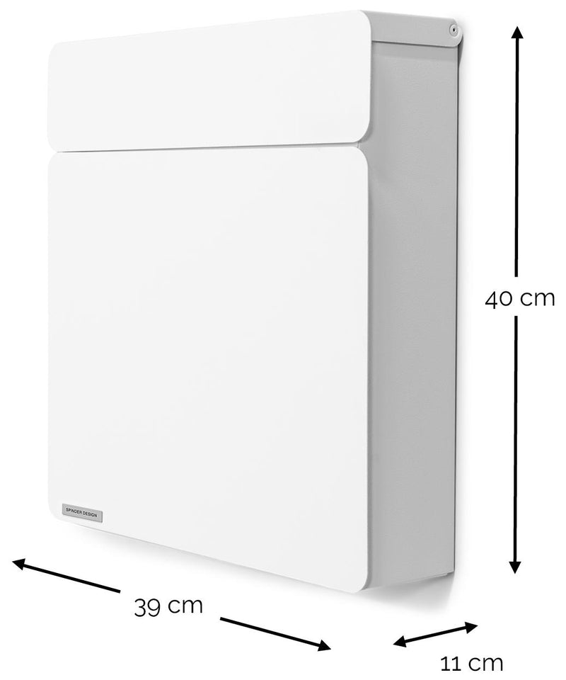 Briefkasten INBOX Stahl Mailbox - Modern Langlebig Sicher von Spinder