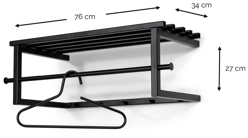 Spinder Marco Garderobe Wandgarderobe Eiche Stahl Skandinavisch