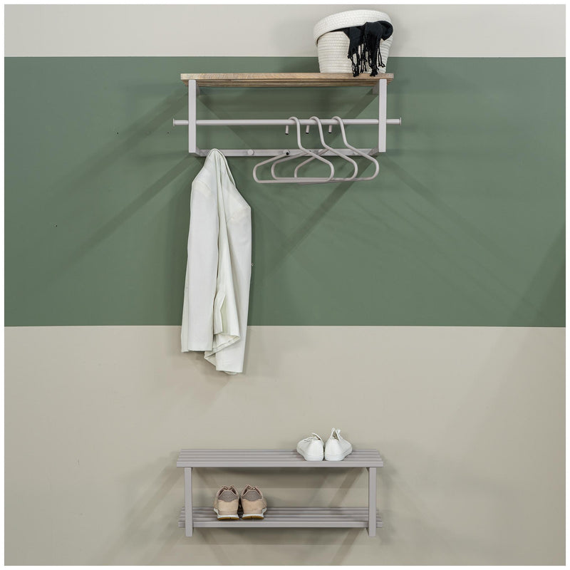 Spinder Marco Garderobe Wandgarderobe Eiche Stahl Skandinavisch