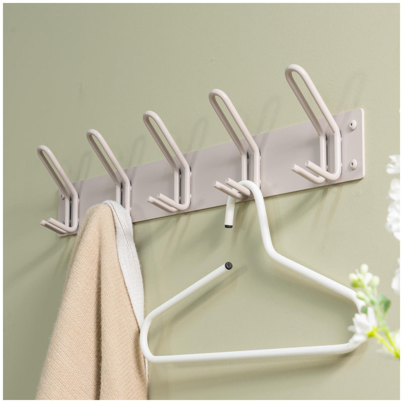 Wandgarderobe Hakenleiste MILES 5 Minimalistischer Stahl-Look Spinder