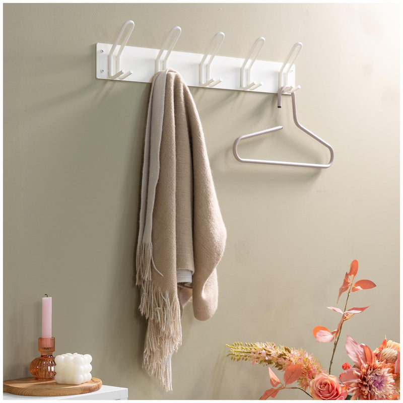 Wandgarderobe Hakenleiste MILES 5 Minimalistischer Stahl-Look Spinder