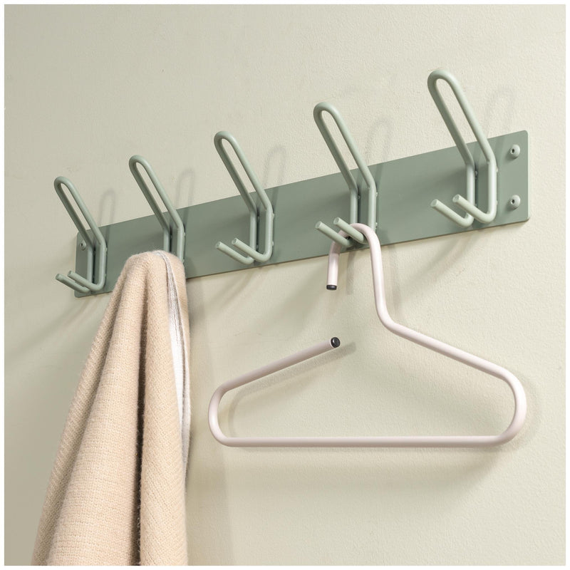 Wandgarderobe Hakenleiste MILES 5 Minimalistischer Stahl-Look Spinder