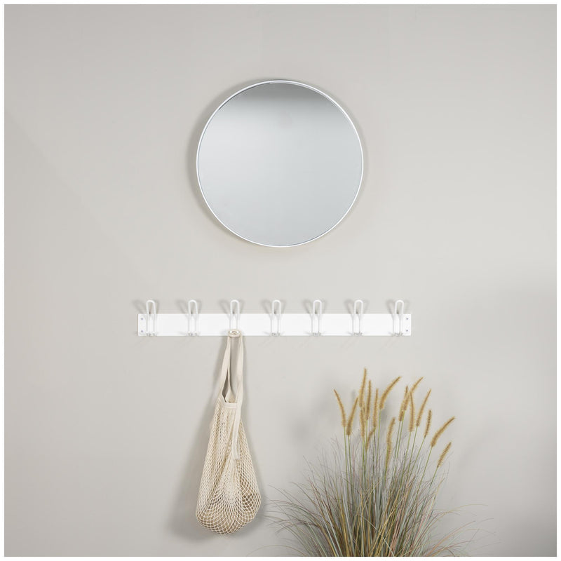Wandgarderobe MILES 7 Minimalistische Hakenleiste Stahl-Look Spinder