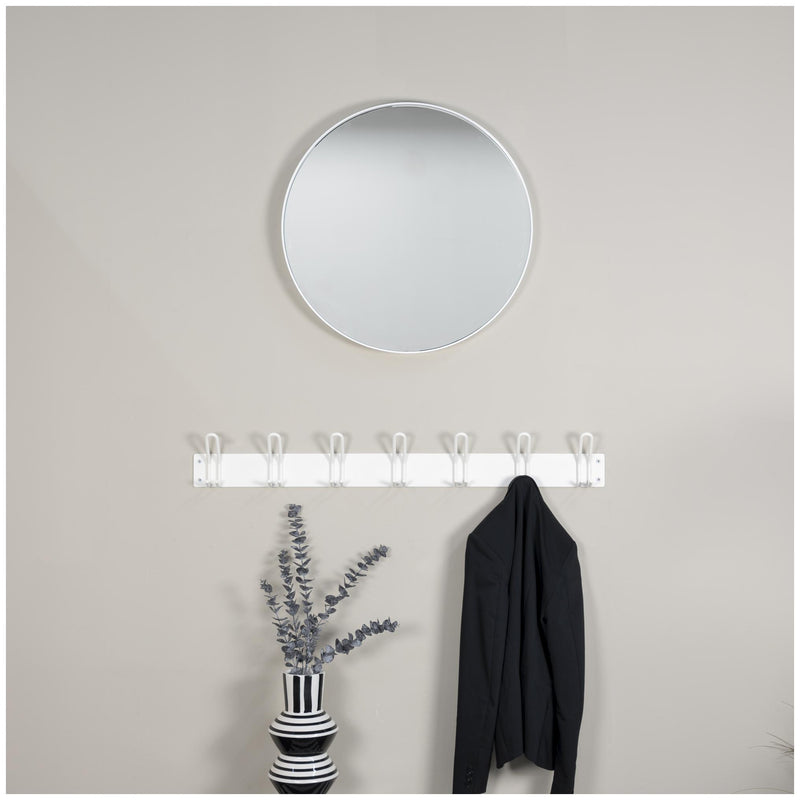 Wandgarderobe MILES 7 Minimalistische Hakenleiste Stahl-Look Spinder