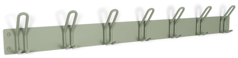 Wandgarderobe MILES 7 Minimalistische Hakenleiste Stahl-Look Spinder