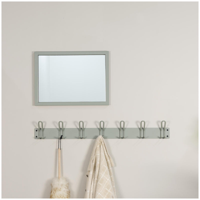 Wandgarderobe MILES 7 Minimalistische Hakenleiste Stahl-Look Spinder