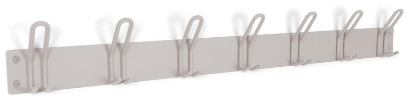 Wandgarderobe MILES 7 Minimalistische Hakenleiste Stahl-Look Spinder