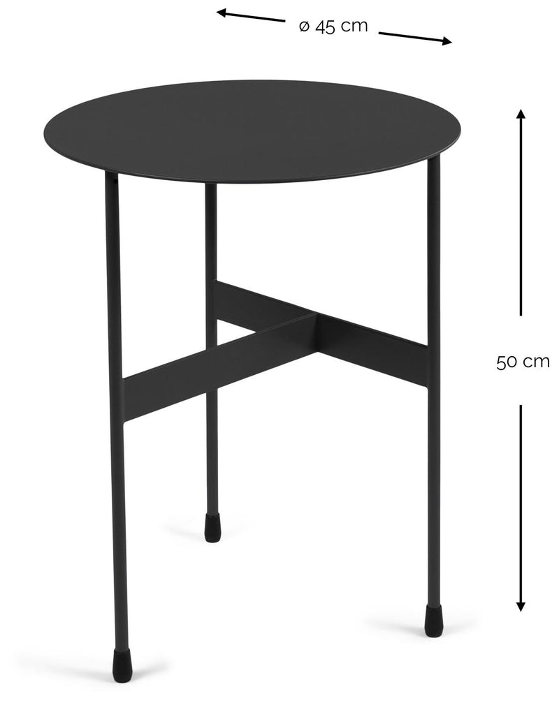 Spinder MIRA HIGH Beistelltisch, Stahl, rund, skandinavisch modern