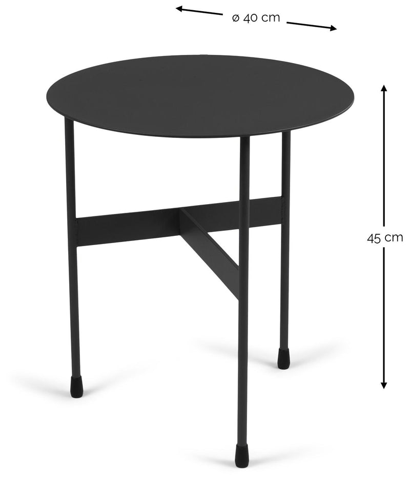Spinder MIRA LOW Beistelltisch, Stahl, rund, skandinavisch modern