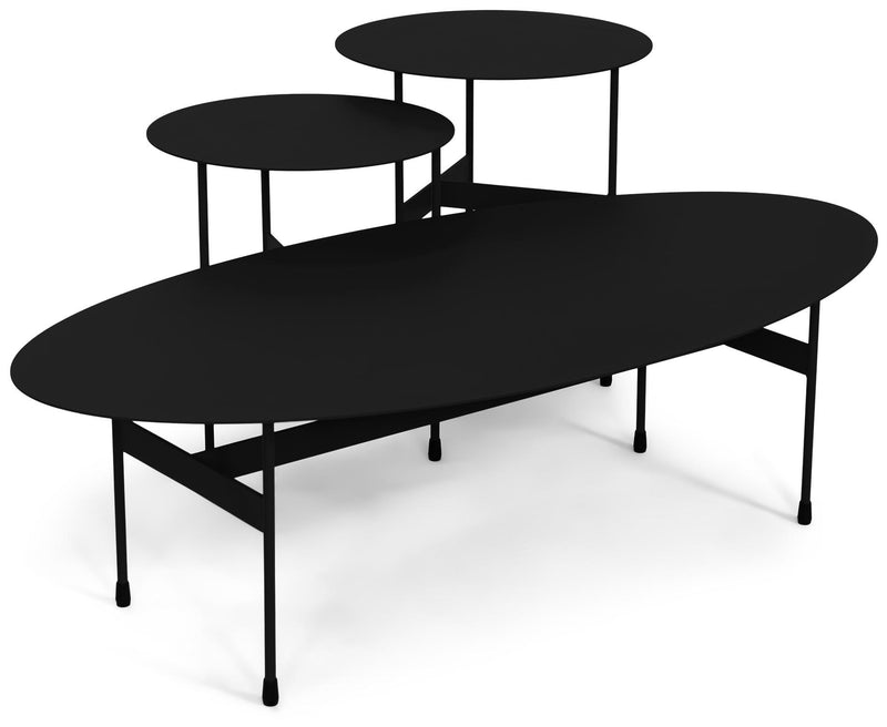 Spinder MIRA OVAL Couchtisch 125 x 40 cm Oval Stahl Minimalistisch