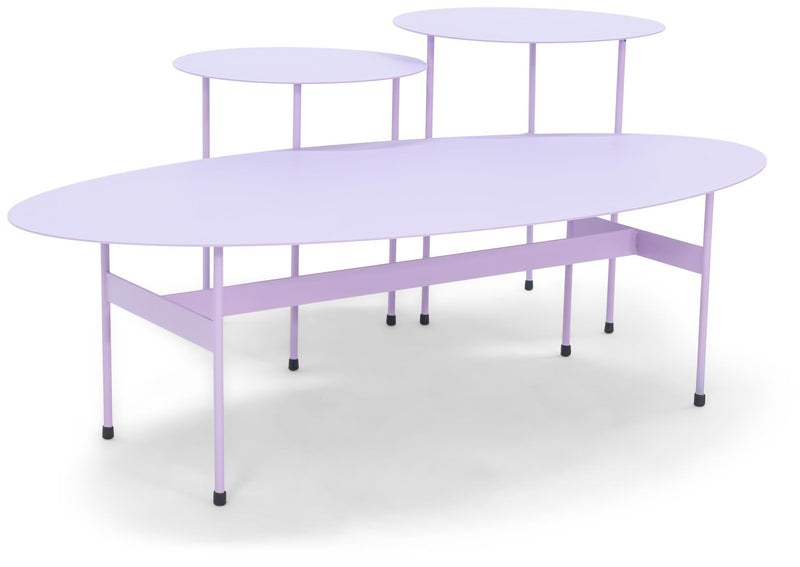 Spinder MIRA OVAL Couchtisch 125 x 40 cm Oval Stahl Minimalistisch