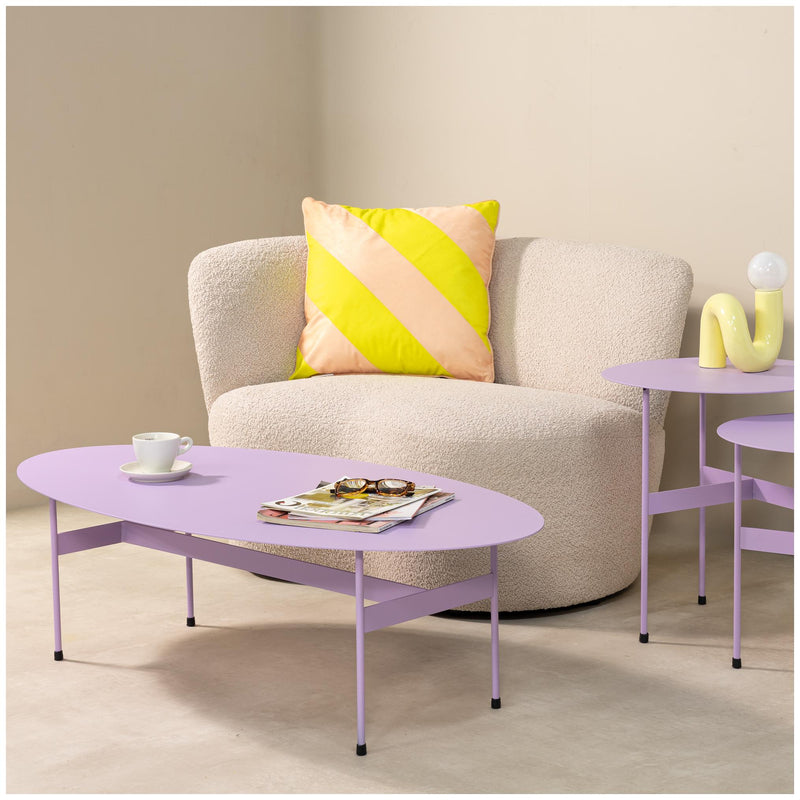 Spinder MIRA OVAL Couchtisch 125 x 40 cm Oval Stahl Minimalistisch