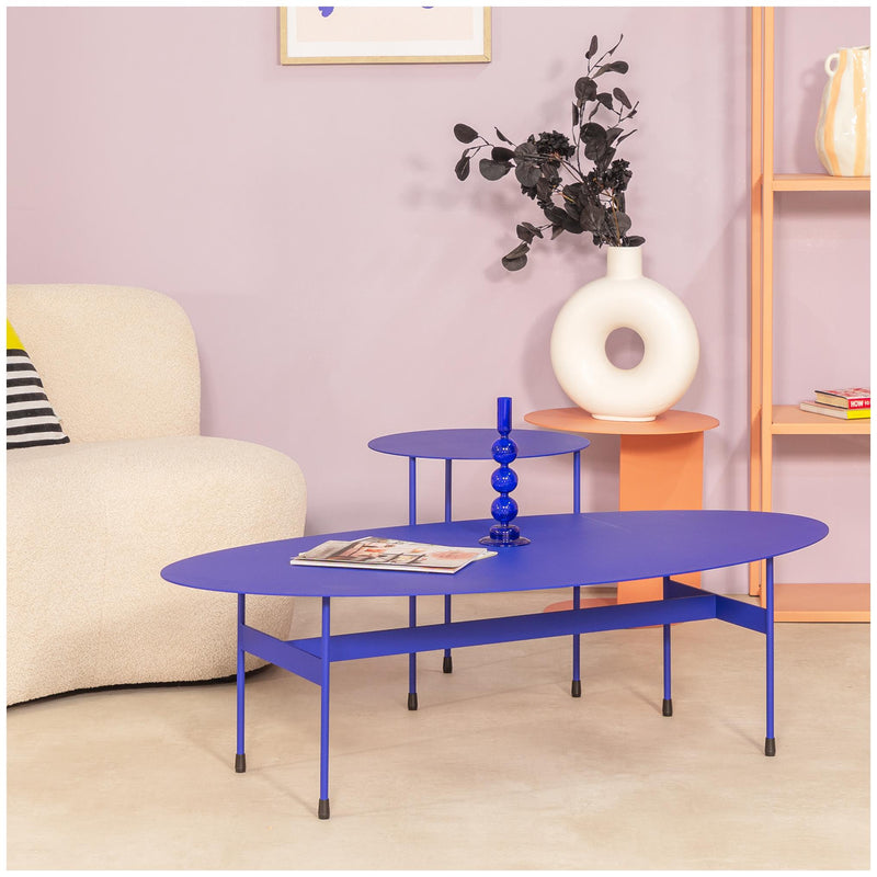 Spinder MIRA OVAL Couchtisch 125 x 40 cm Oval Stahl Minimalistisch