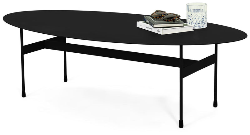 Spinder MIRA OVAL Couchtisch 125 x 40 cm Oval Stahl Minimalistisch
