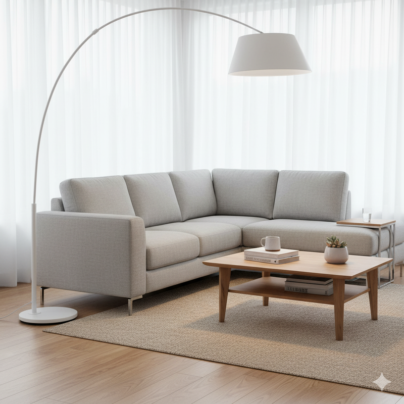 Bogenlampe Arc Weiß | Elegante Design-Stehleuchte von Zuiver