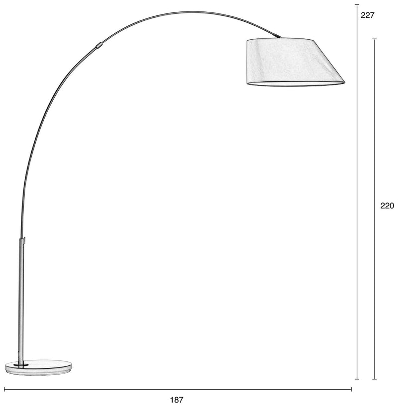 Bogenlampe Arc Weiß | Elegante Design-Stehleuchte von Zuiver