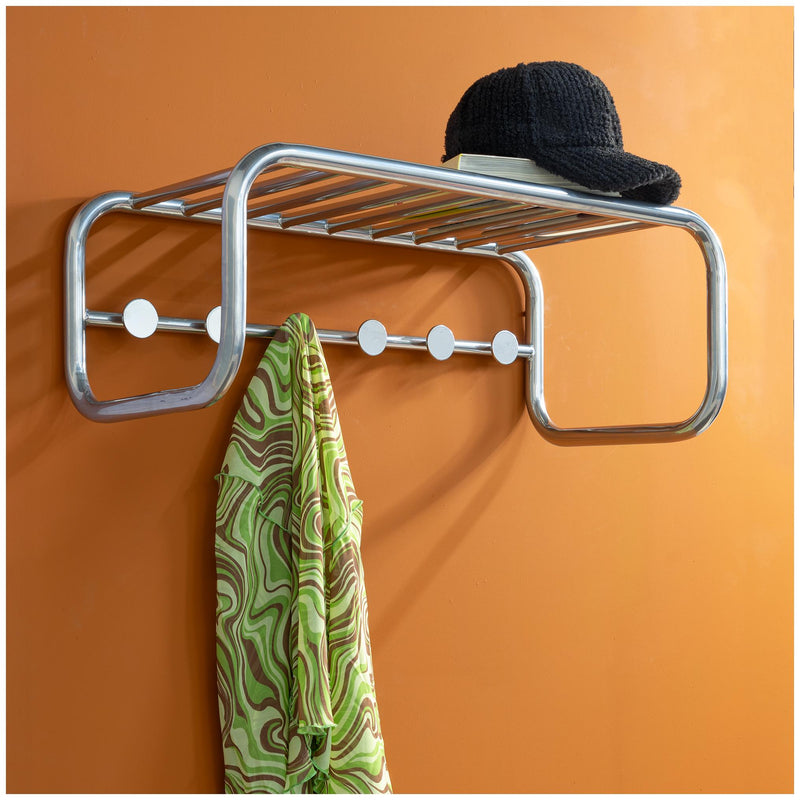 Spinder Retro Stahl-Garderobe mit Ablage 70er Jahre Stil viele Farben
