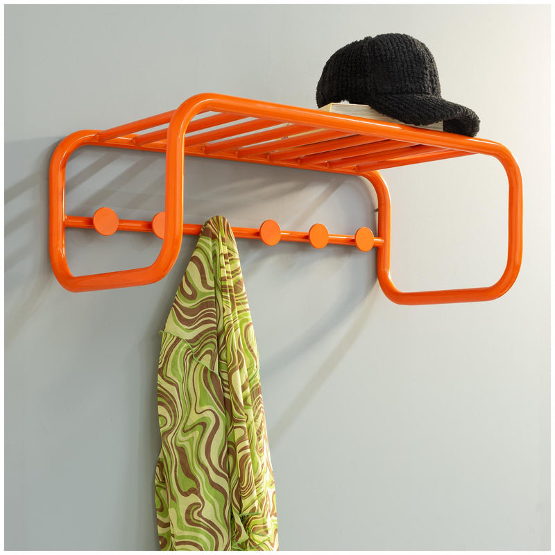 Spinder Retro Stahl-Garderobe mit Ablage 70er Jahre Stil viele Farben