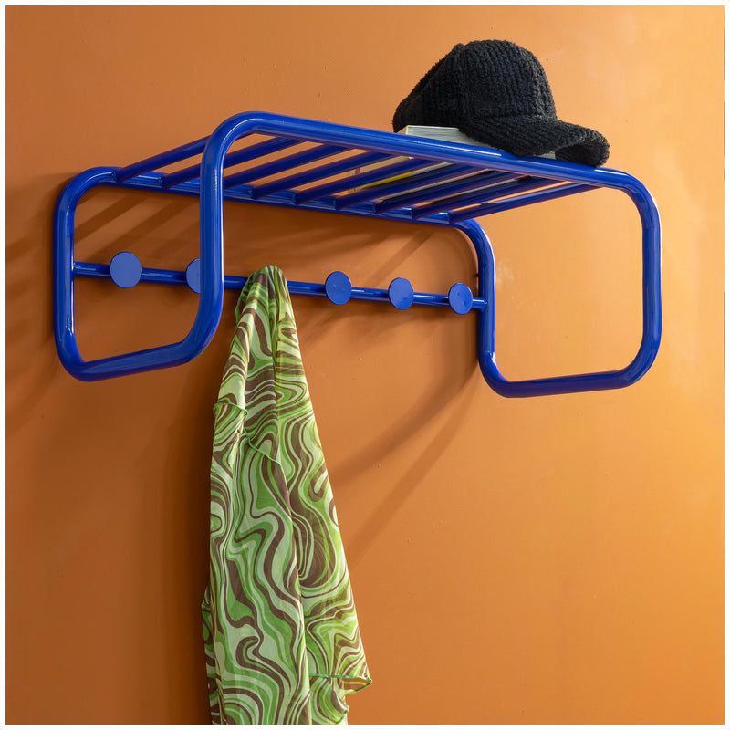 Spinder Retro Stahl-Garderobe mit Ablage 70er Jahre Stil viele Farben