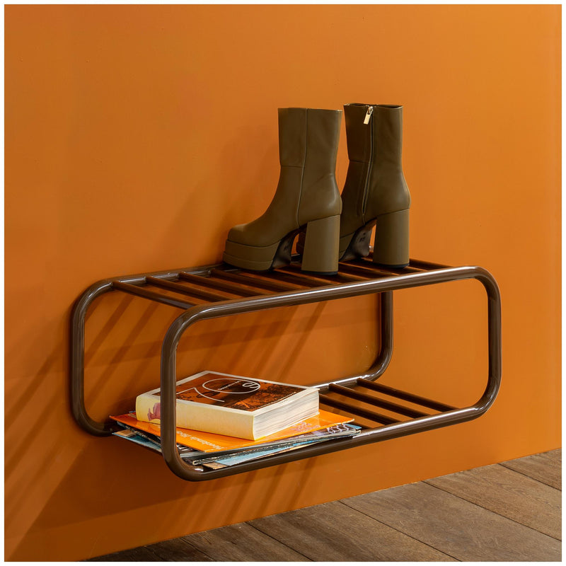 Spinder Retro Schuhregal Stahl 70er Jahre Stil viele Farben
