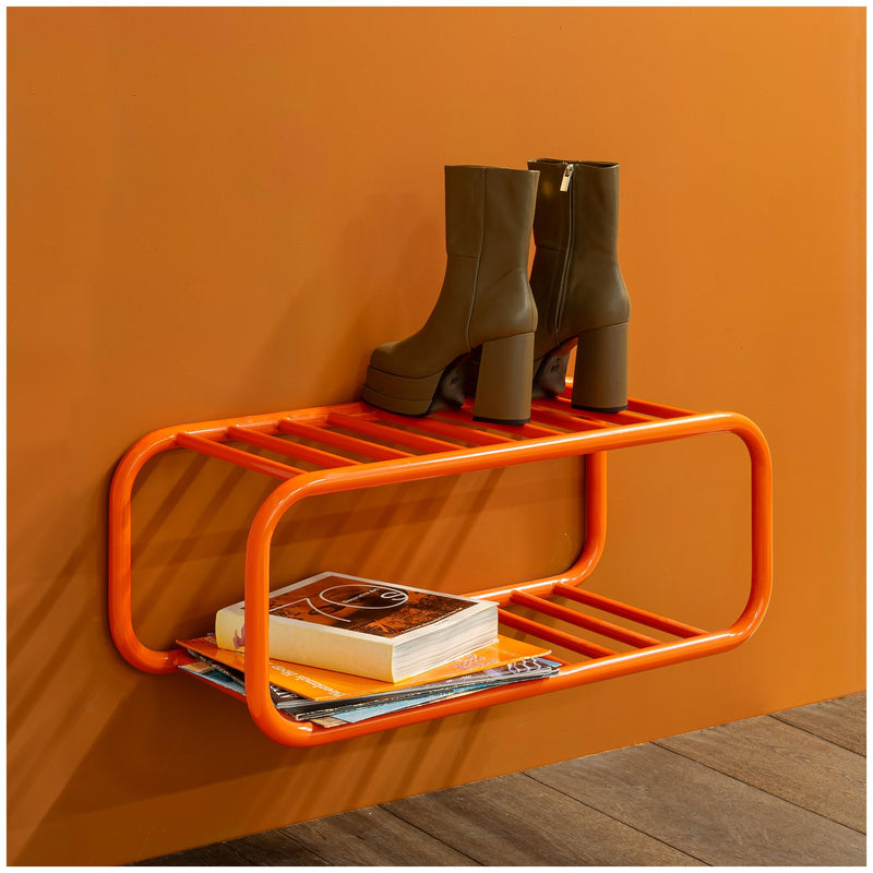 Spinder Retro Schuhregal Stahl 70er Jahre Stil viele Farben