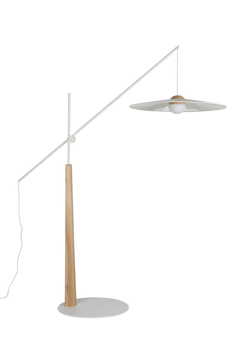 Zuiver Bogenlampe Belle | Verstellbare Stehleuchte mit Stoffschirm