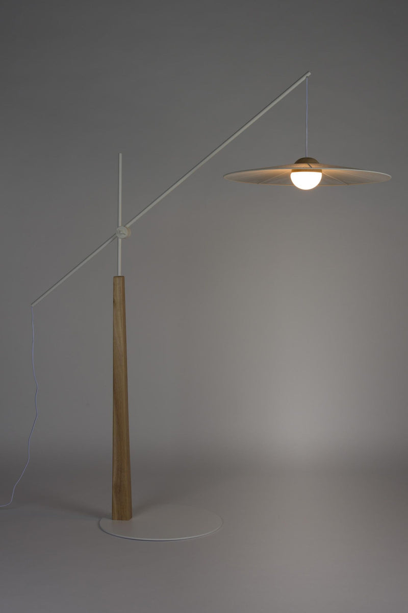 Zuiver Bogenlampe Belle | Verstellbare Stehleuchte mit Stoffschirm