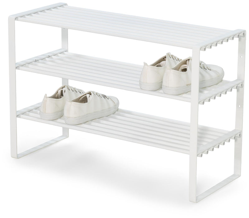 Spinder REX SR 2 Stahl Schuhregal, Minimalistisch & Modern, Weiß