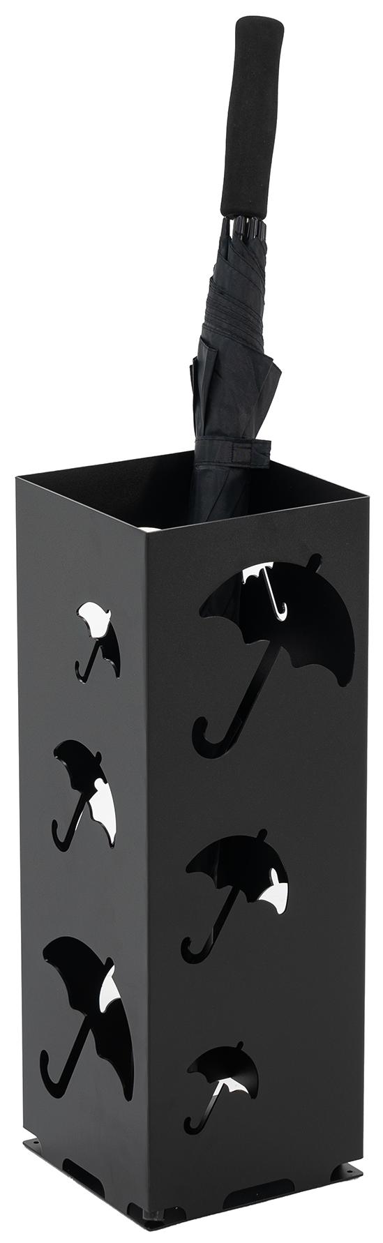 Schirmständer STORM Regenschirmhalter Stahl Schwarz / Weiß von Spinder