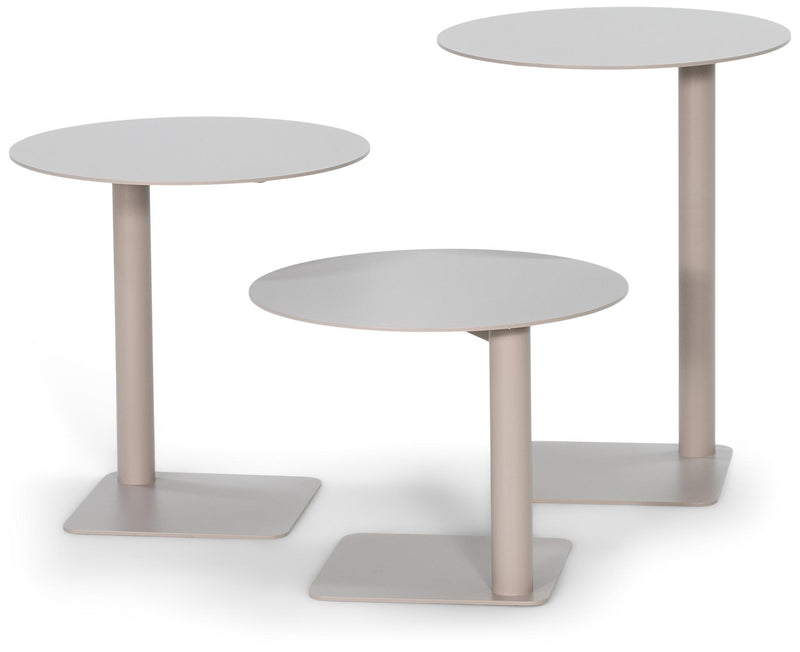 Spinder SUNNY 40 Beistelltisch Modern Stahl rund in Schwarz oder Taupe