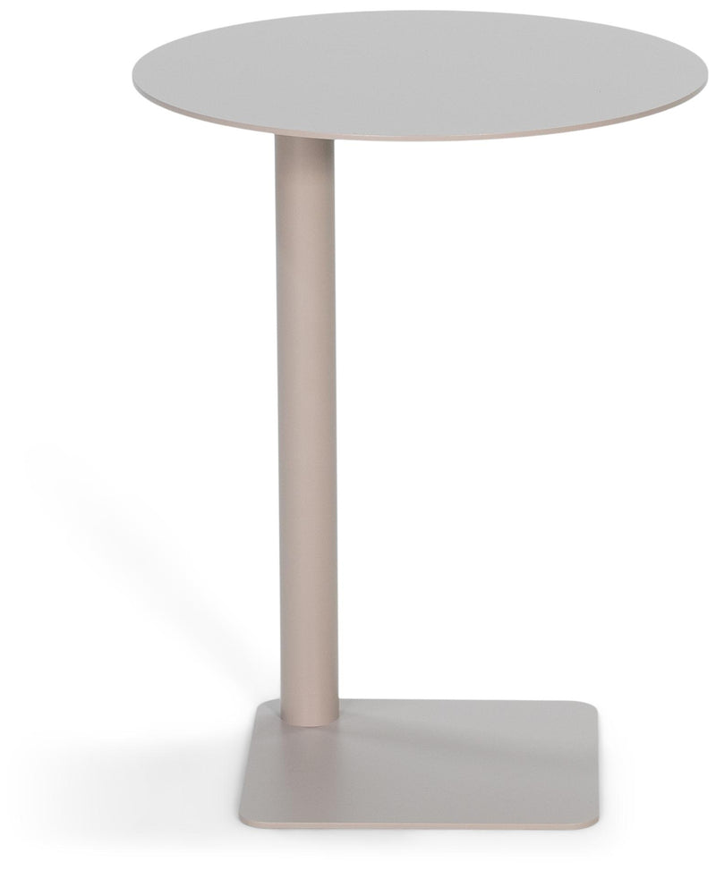 Beistelltisch SUNNY 50 Modern Stahl rund Schwarz Taupe oder Rot